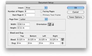 Preparing a document using Adobe InDesign
