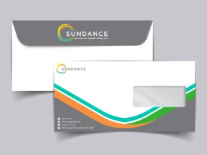SunDance Full Color Printed Envelope with Printed Graphics on Front and Back