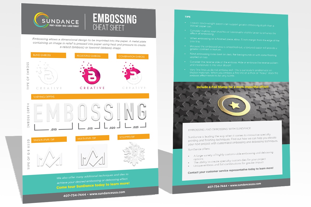 Cheat Sheet – Embossing
