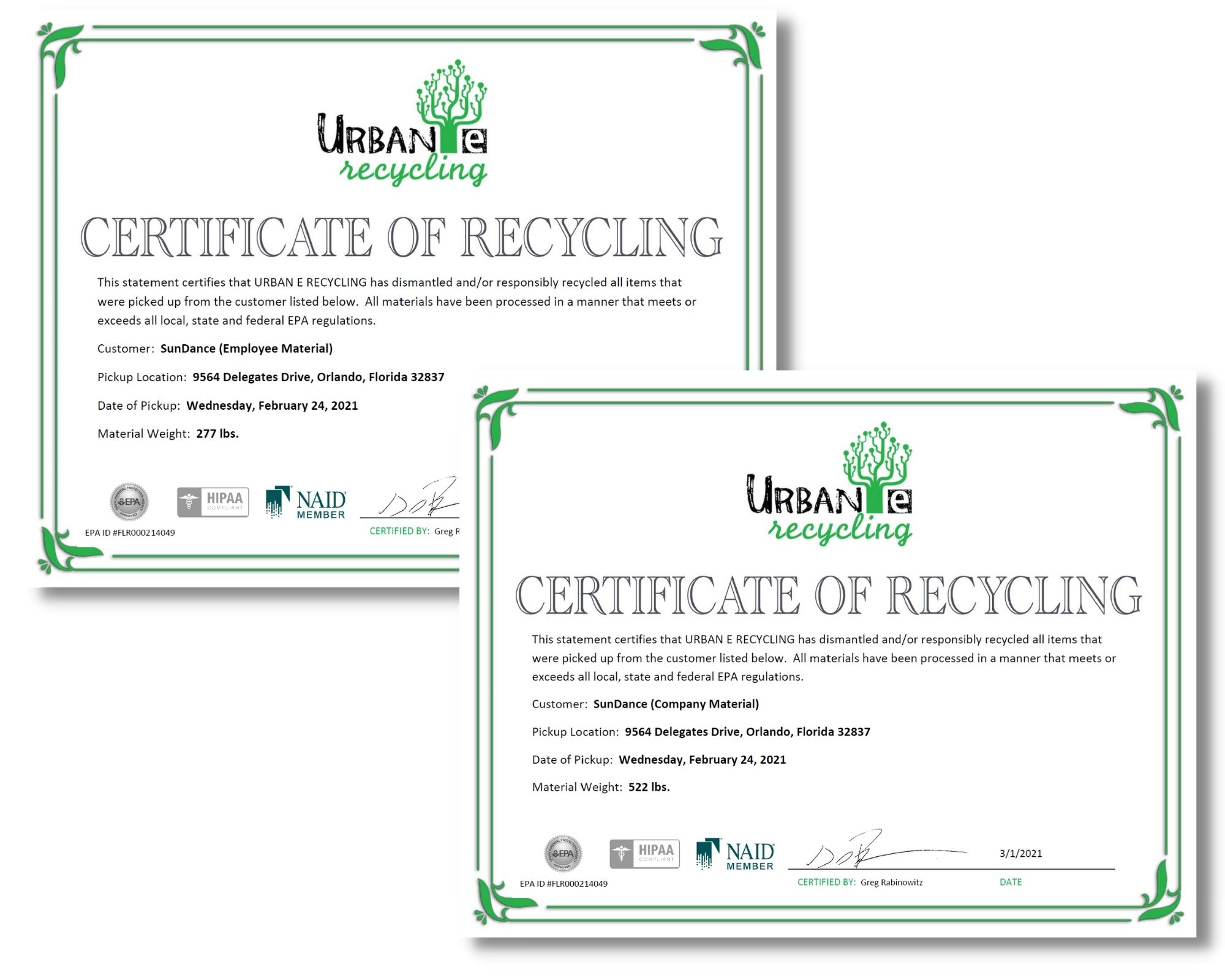 We Recycled 799 Pounds of Electronic Waste!