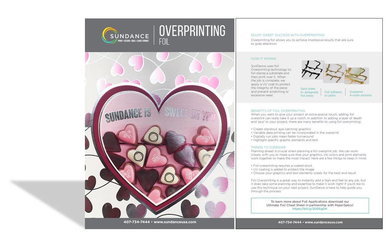 Cheat Sheet – Overprinting Foil