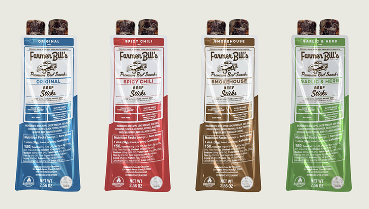 Farmer Bill's beef stick variety pack - four flavors