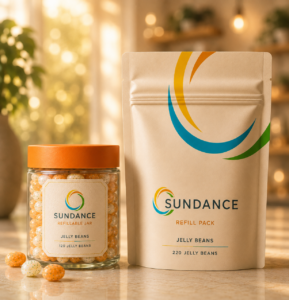 sundance refillable packaging